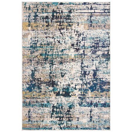 Safavieh 8 x 10 ft. Madison 400 Power Loomed Rectangle Area Rug Cream & Blue MAD469B-8